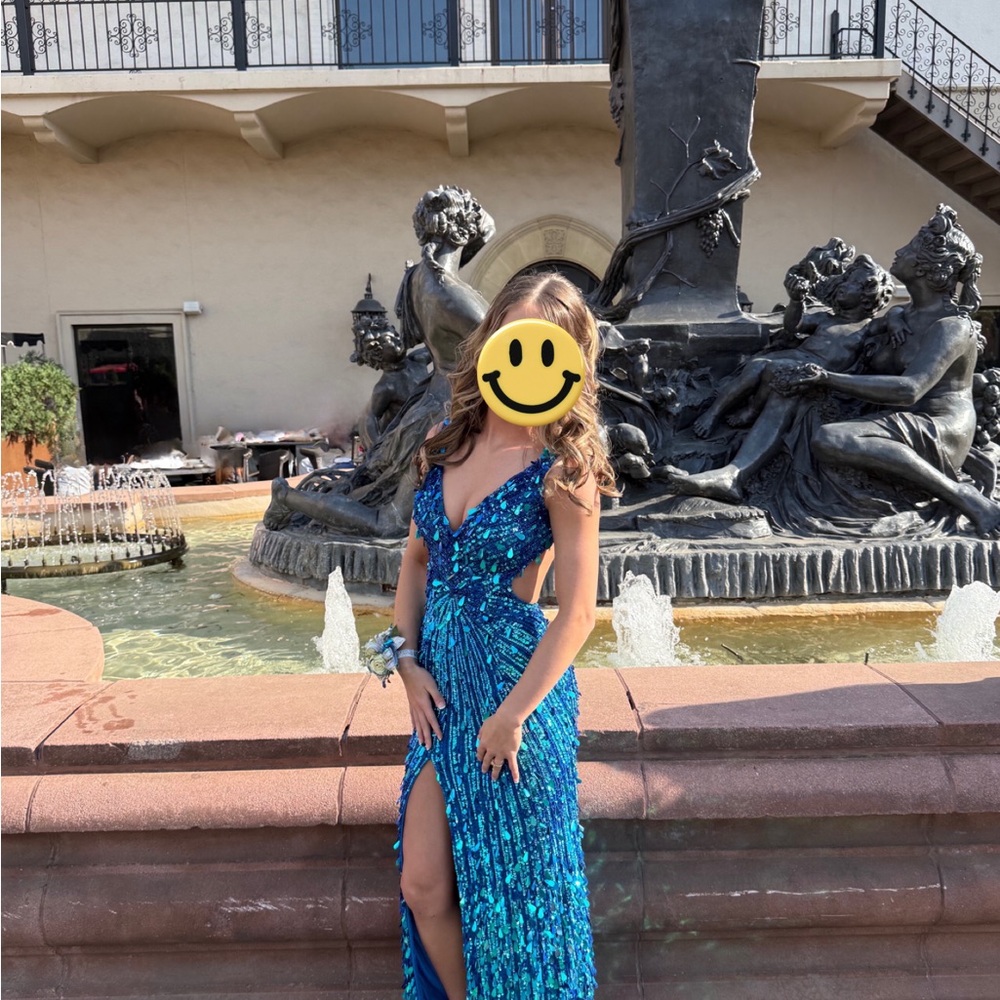 Sherri Hill Dress-peacock color #54912